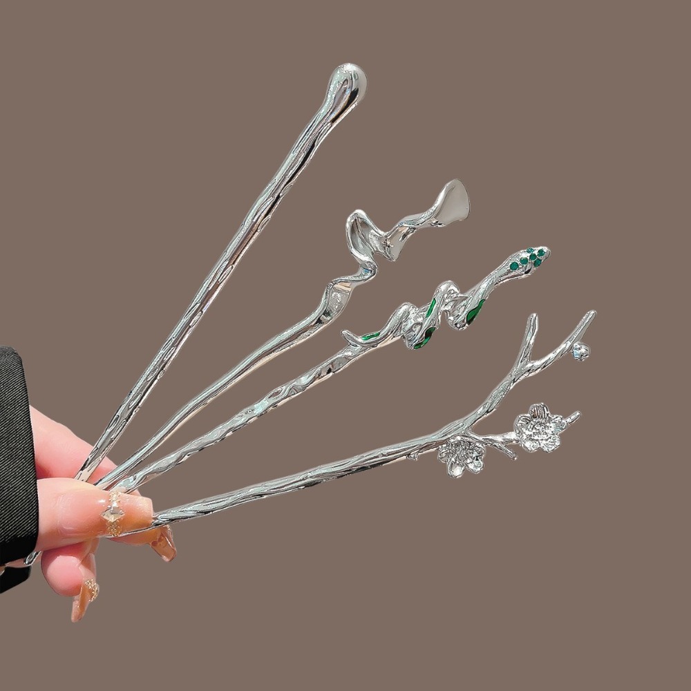Tech Accessories Women - New Chinese Style Silver Metal Hair