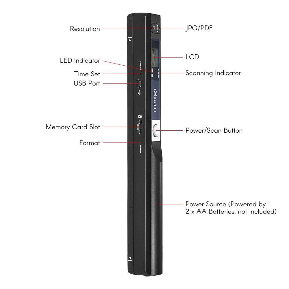 iScan Handheld Scanner A4 Docu - Document Scanner Portable 评论和价格