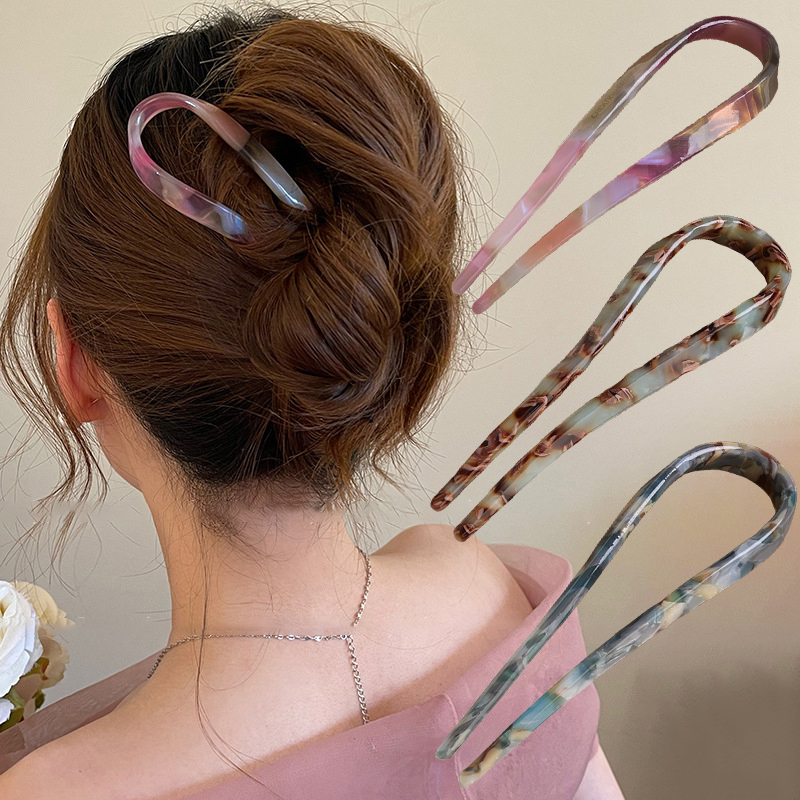 U-Shaped Hair Sticks Acetate A - Tech Accessories Women 评论和价格