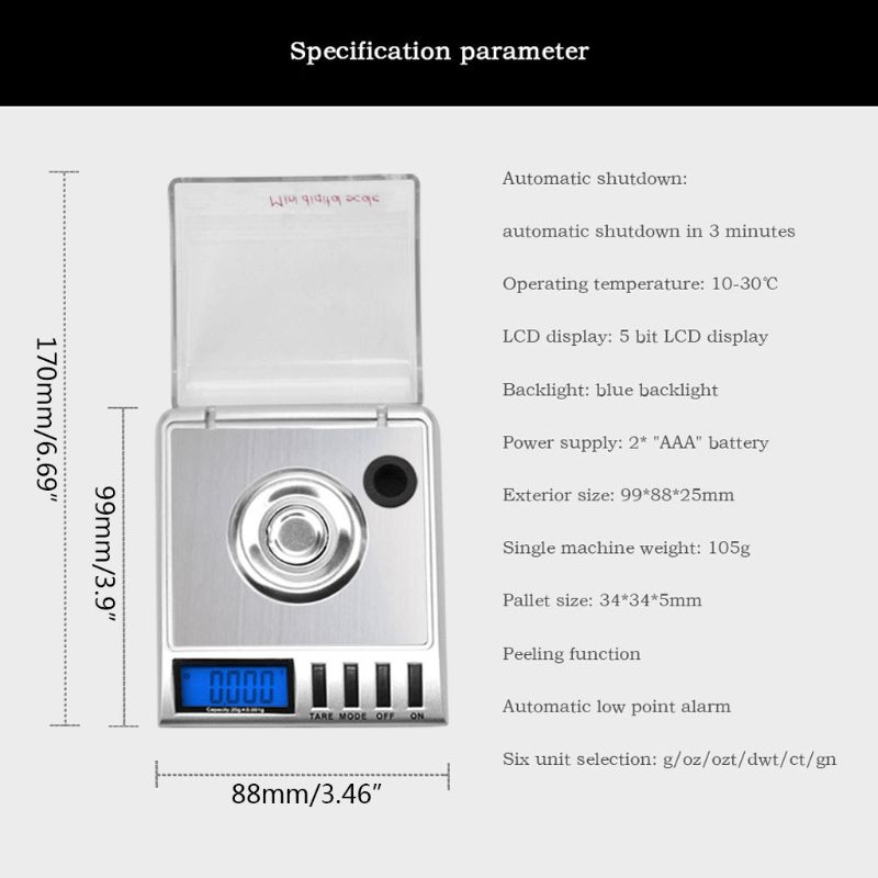 20g/0.001g Jewellery Scale Min - High Tech Kitchen Accessories 评论和价格